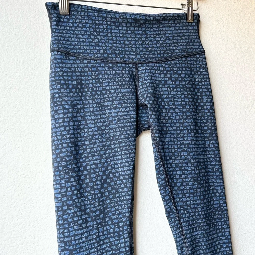 Lululemon Wunder Under Pant III Shatter Weave Desert Teal Alberta Lake Sz 4 - Picture 5 of 14